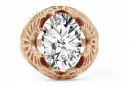Ring Vintage style Zircon Original Vintage 14K Rose Gold vrc003r